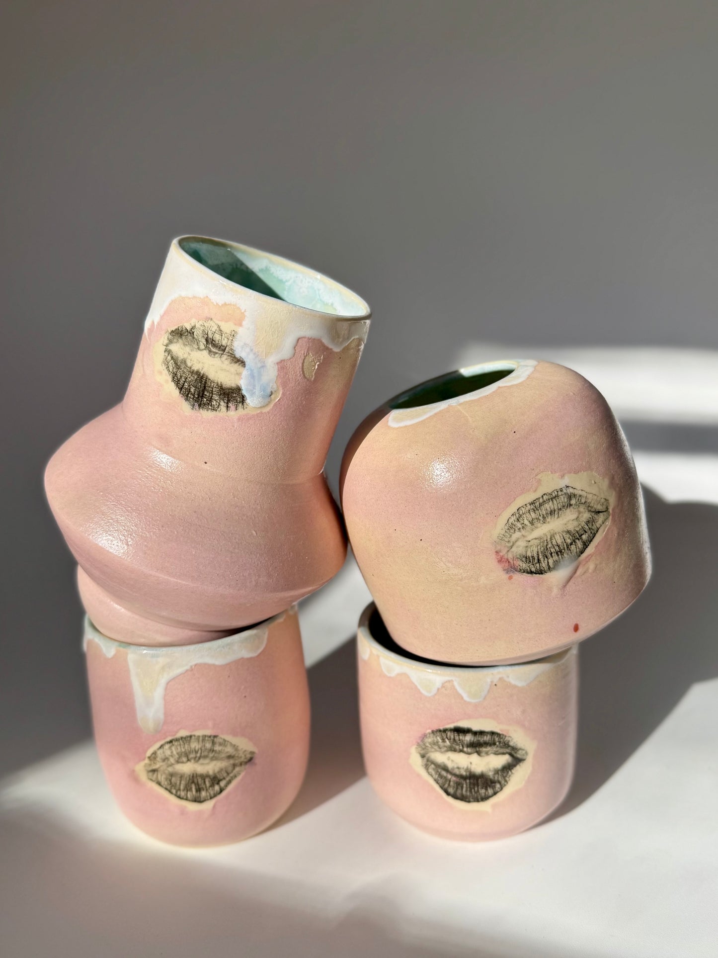 Kissy Cup Accent Vase, Small