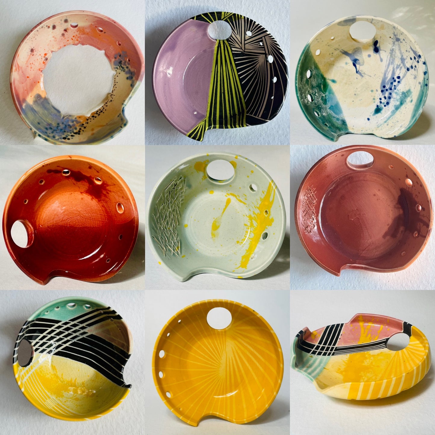 PRE-ORDER: Herb Stripper with Garlic Grater - only from Rita Strayer Ceramics of Savannah