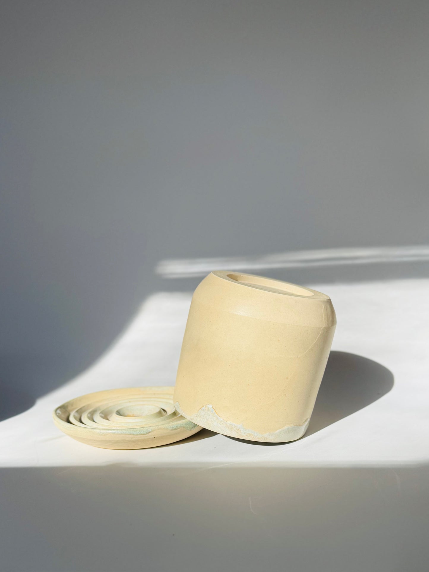 Moss Matte Cylindrical Planter, Small