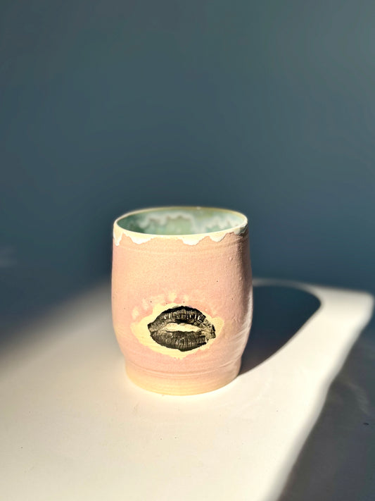 Kissy Cup Tulip Tumbler - only from Rita Strayer Ceramics of Savannah