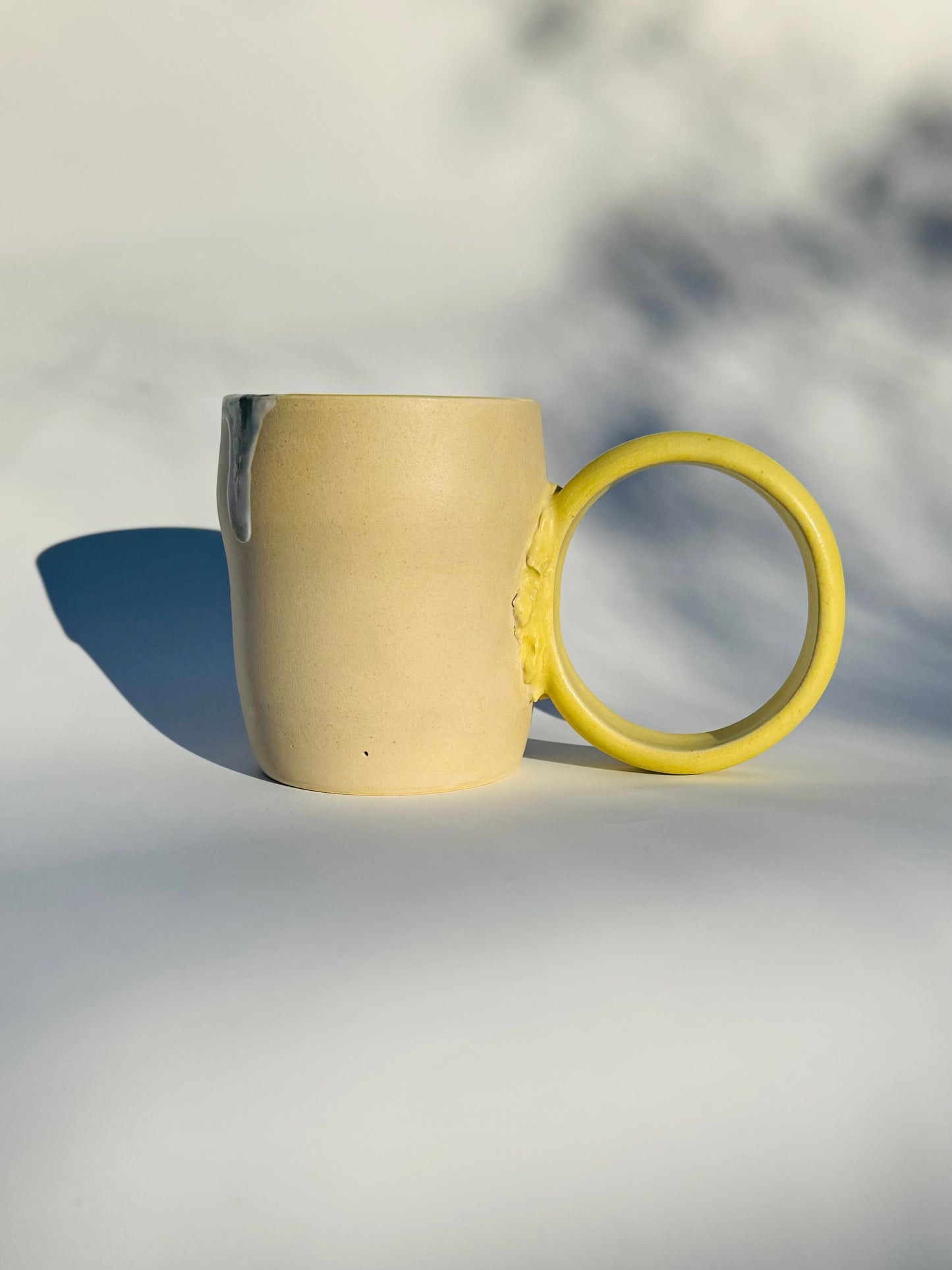 Lemon Meringue Hoop Handle Mug, 8oz