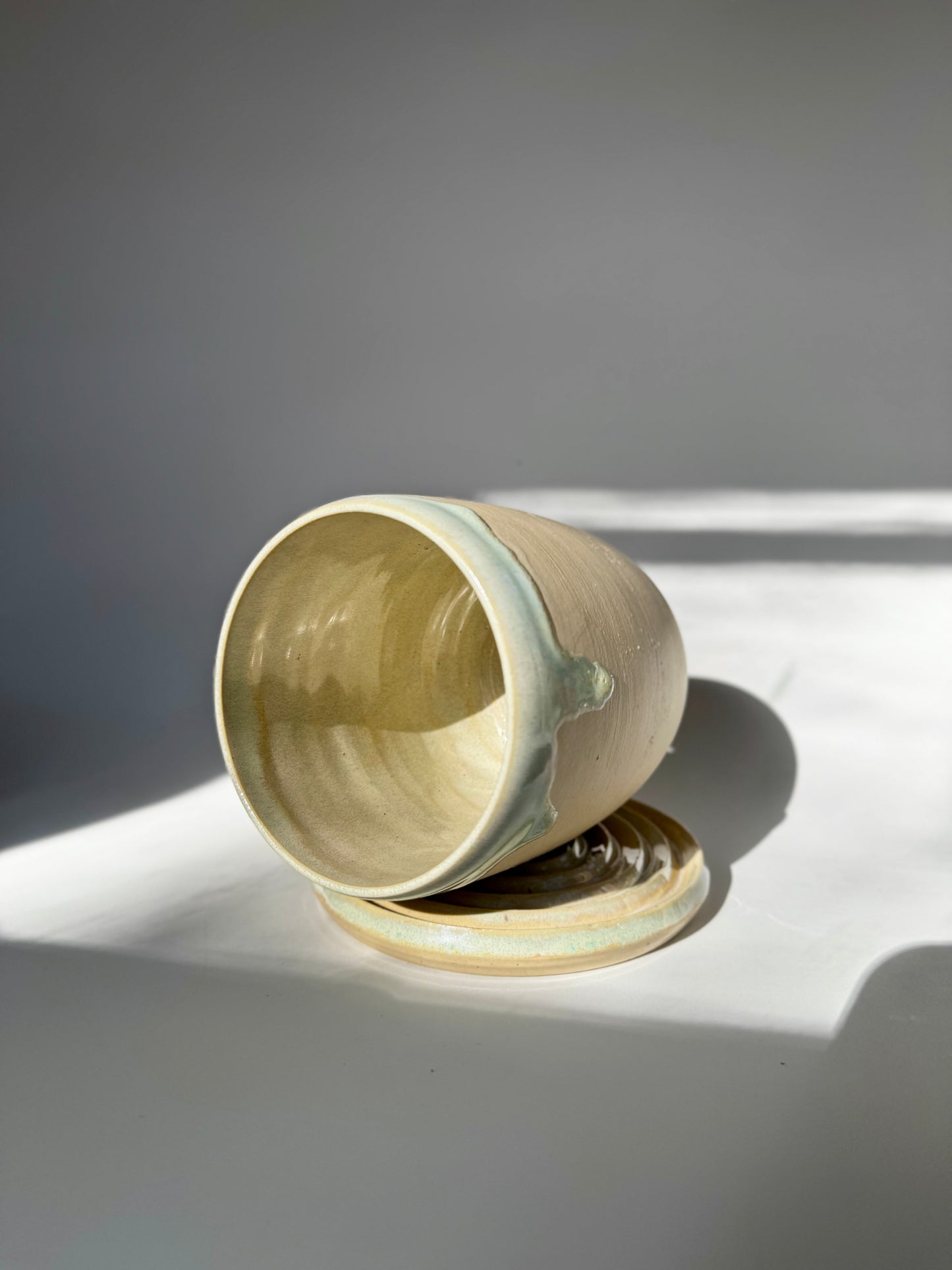 Moss Matte Cylindrical Planter, Medium