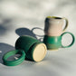 Large Penny Patina Hoop Handle Mug, Green