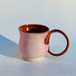 Rosy Rusty Swerve Handle Mug