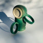 Penny Patina Hoop Handle Mug, Green
