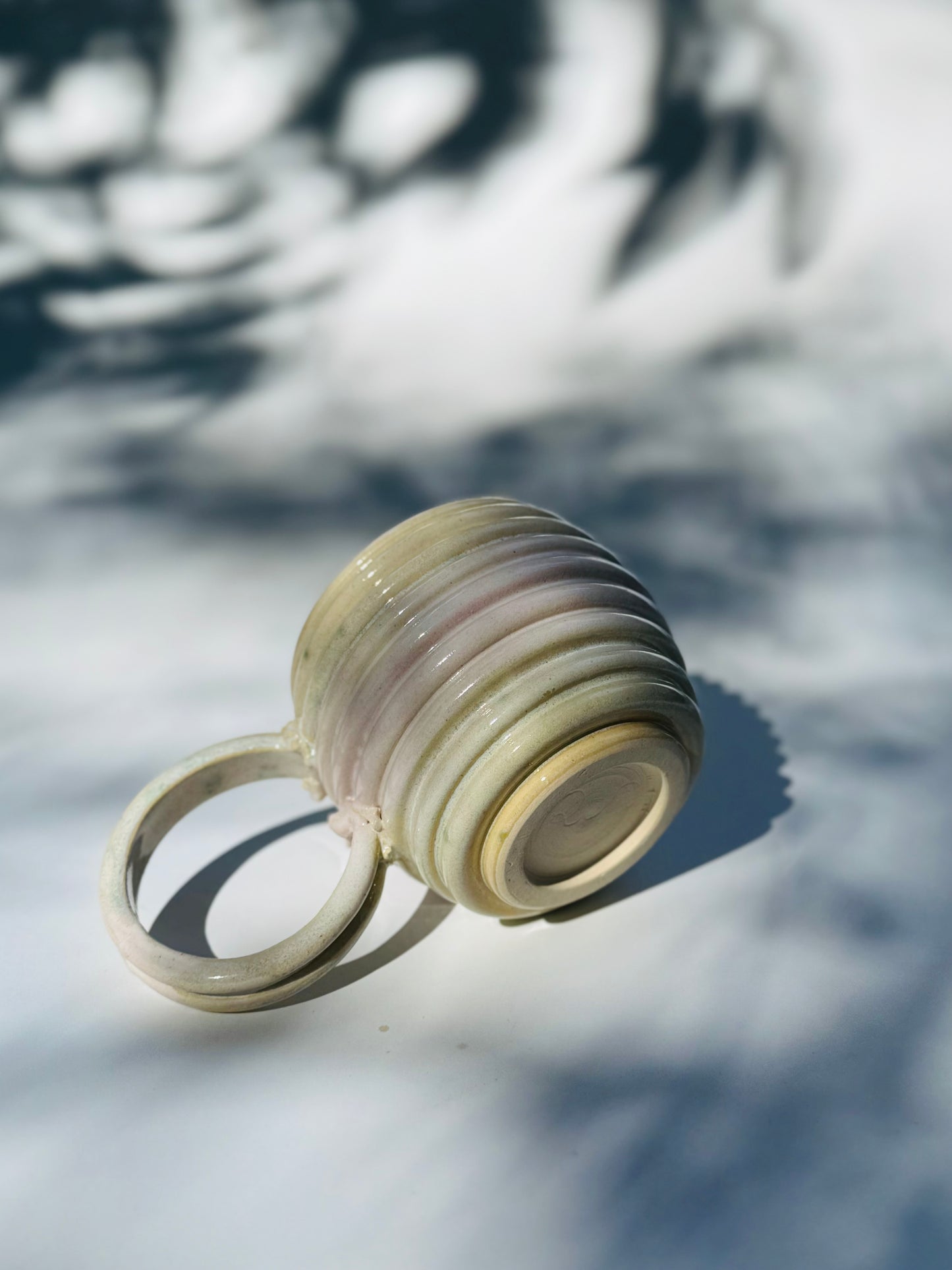 Pink Sand Beehive Hoop Handle Biggie Mug