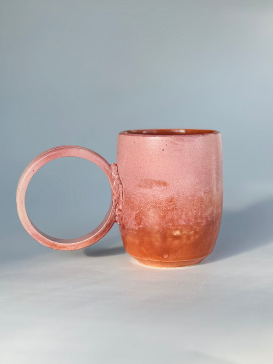 Rosy Rusty Hoop Handle Mug