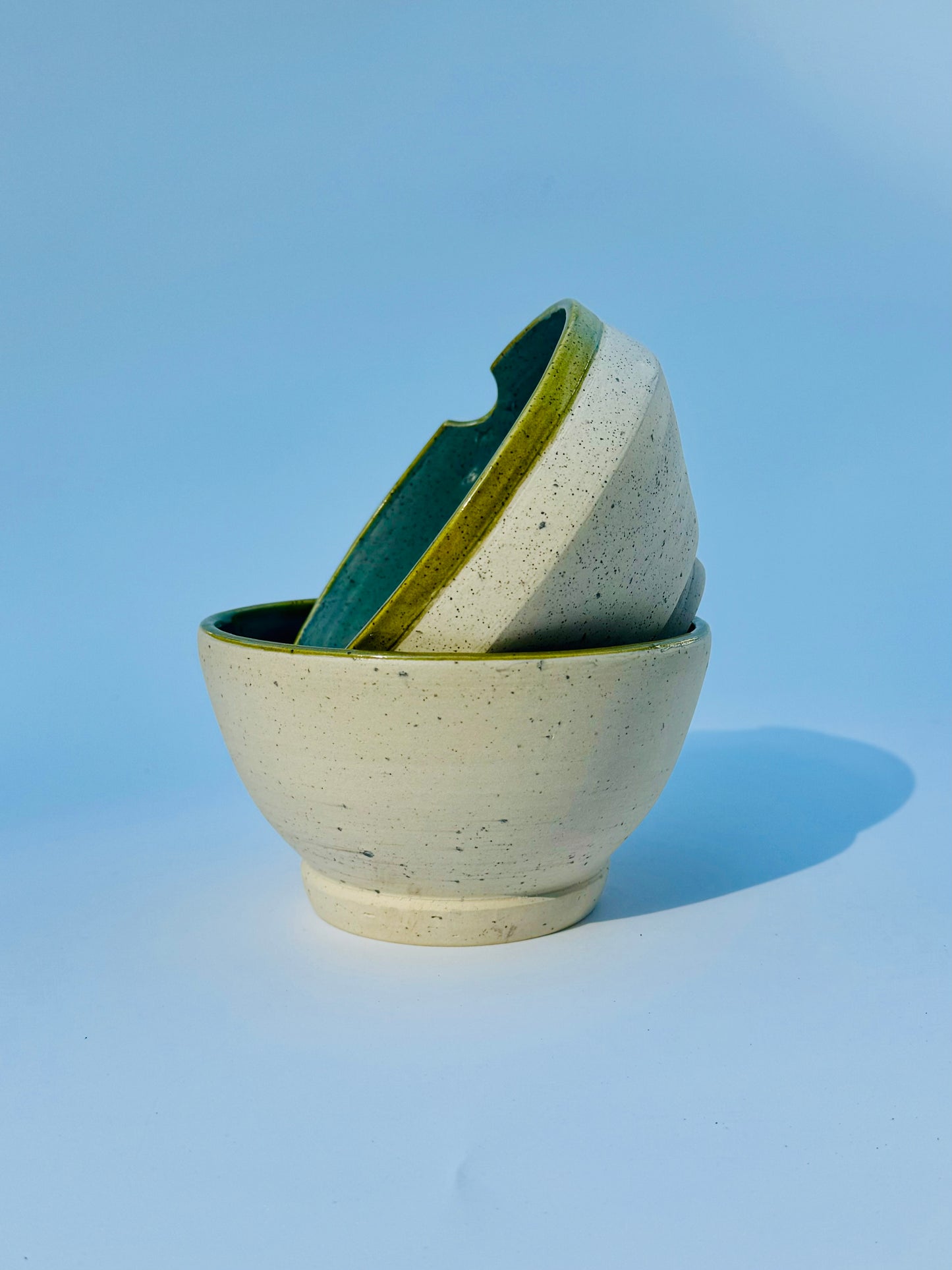 Pair: Knucklebones Bowl w/ spoon rest