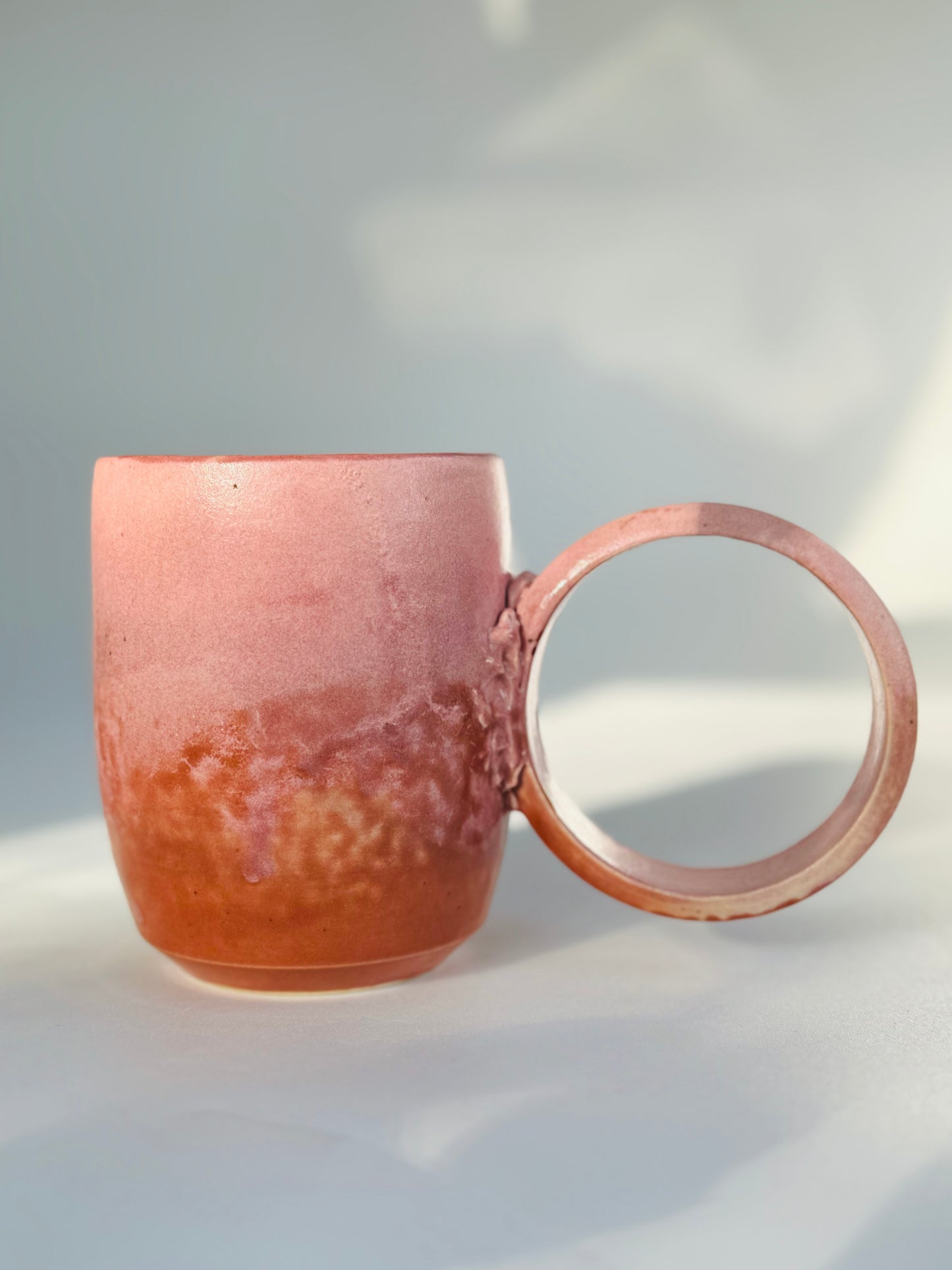 Rosy Rusty Hoop Handle Mug