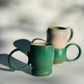 Large Penny Patina Hoop Handle Mug, Green