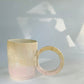 Rosy Hoop Handle Mug