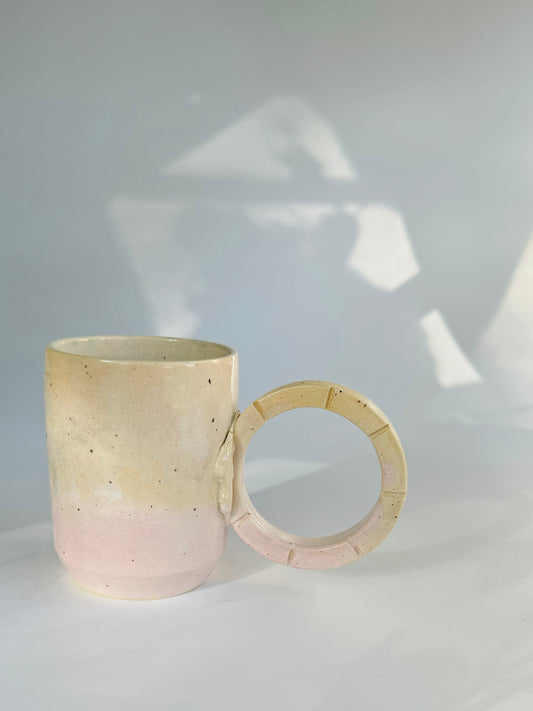 Rosy Hoop Handle Mug