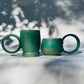 Penny Patina Hoop Handle Mug, Green