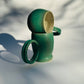 Penny Patina Hoop Handle Mug, Green