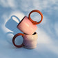 Rosy Rusty Hoop Handle Diner Mug, Red, Small