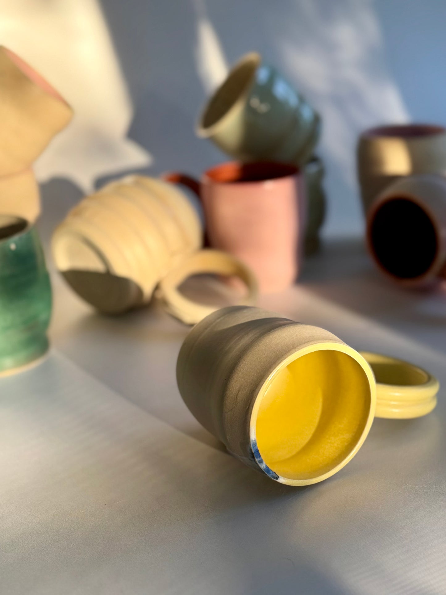 Lemon Meringue Hoop Handle Mug, 8oz