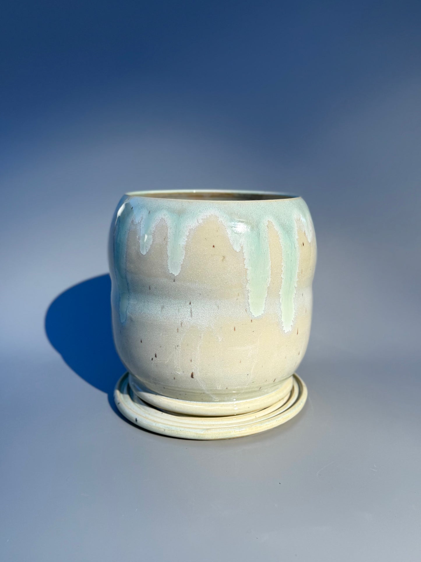 Large Jelly Roll Planter, Moss Gloss