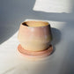 Blushing Matte Teardrop Teacup Planter