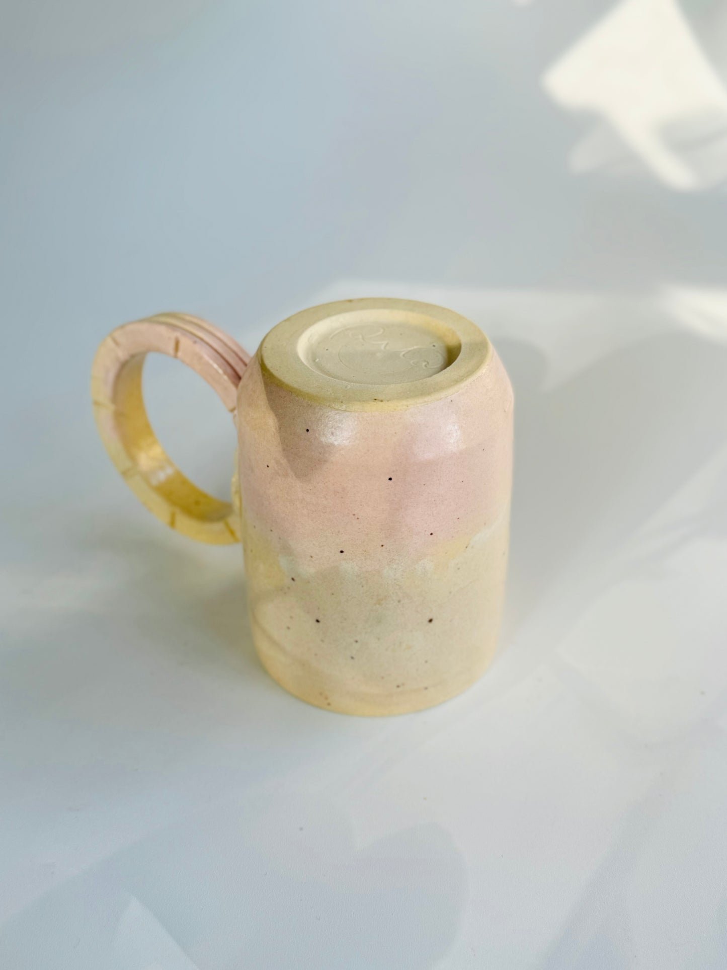 Rosy Hoop Handle Mug