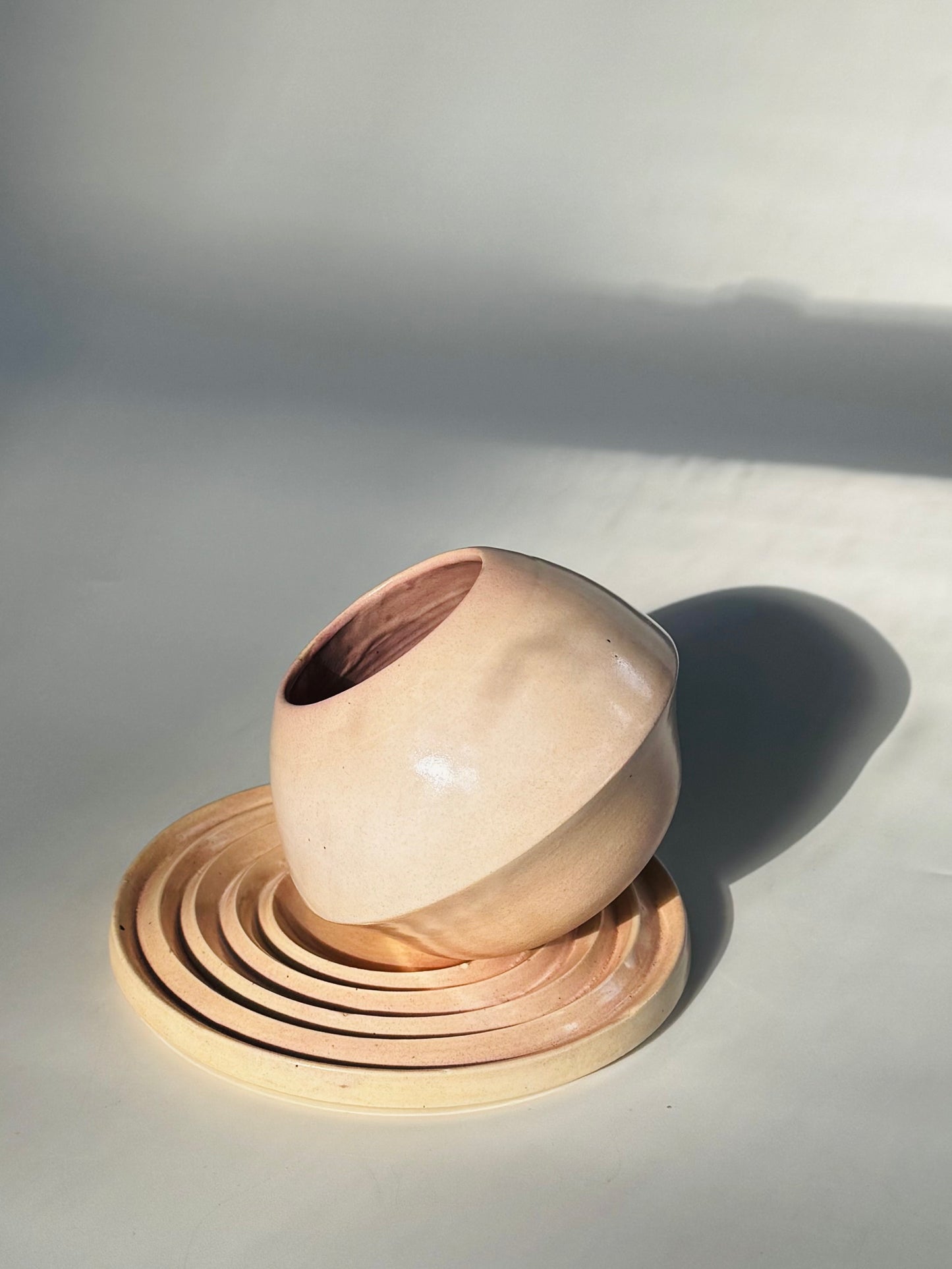 Blushing Matte Teardrop Planter, Small