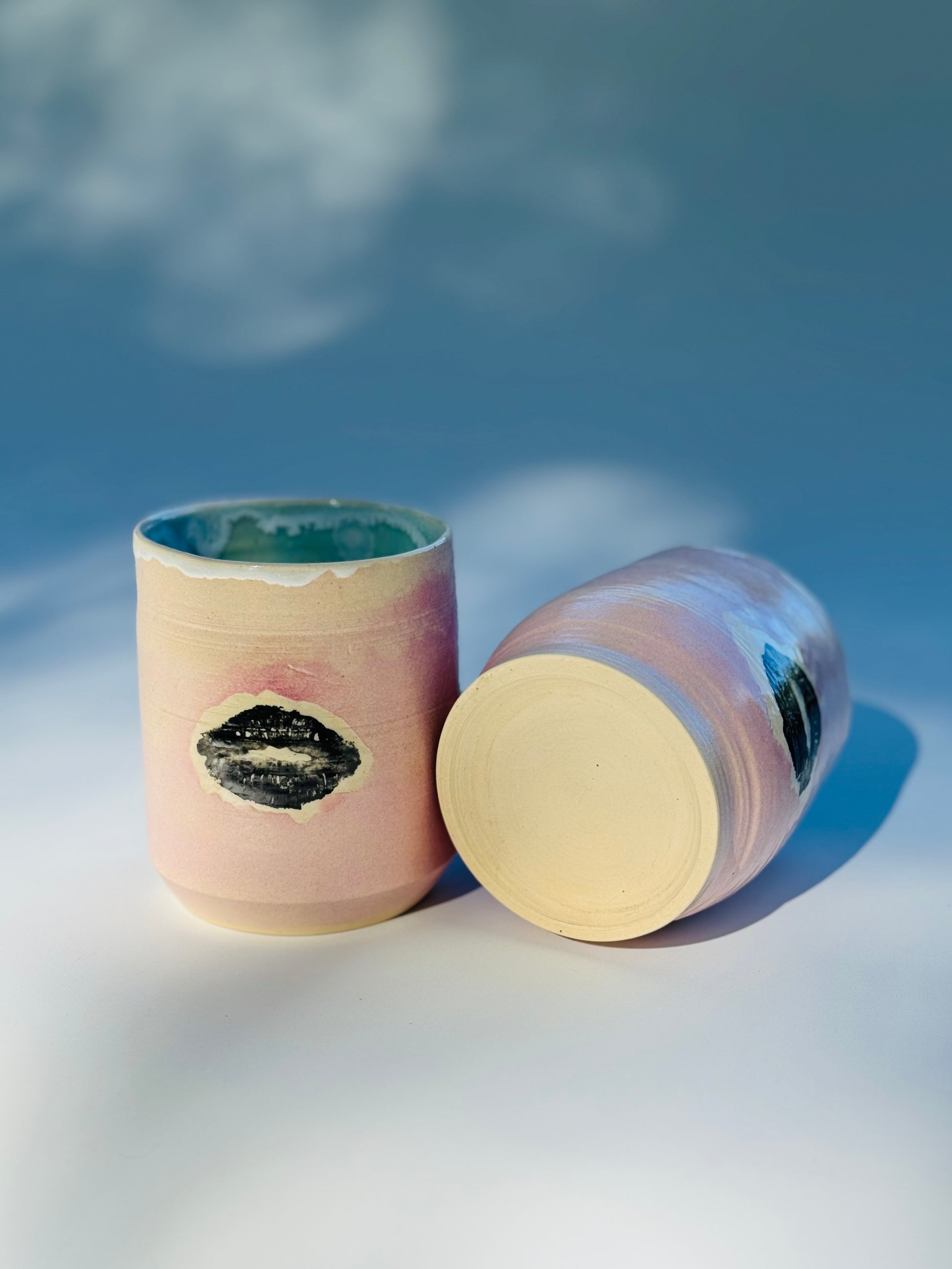 Kissy Cup Tulip Tumbler - only from Rita Strayer Ceramics of Savannah