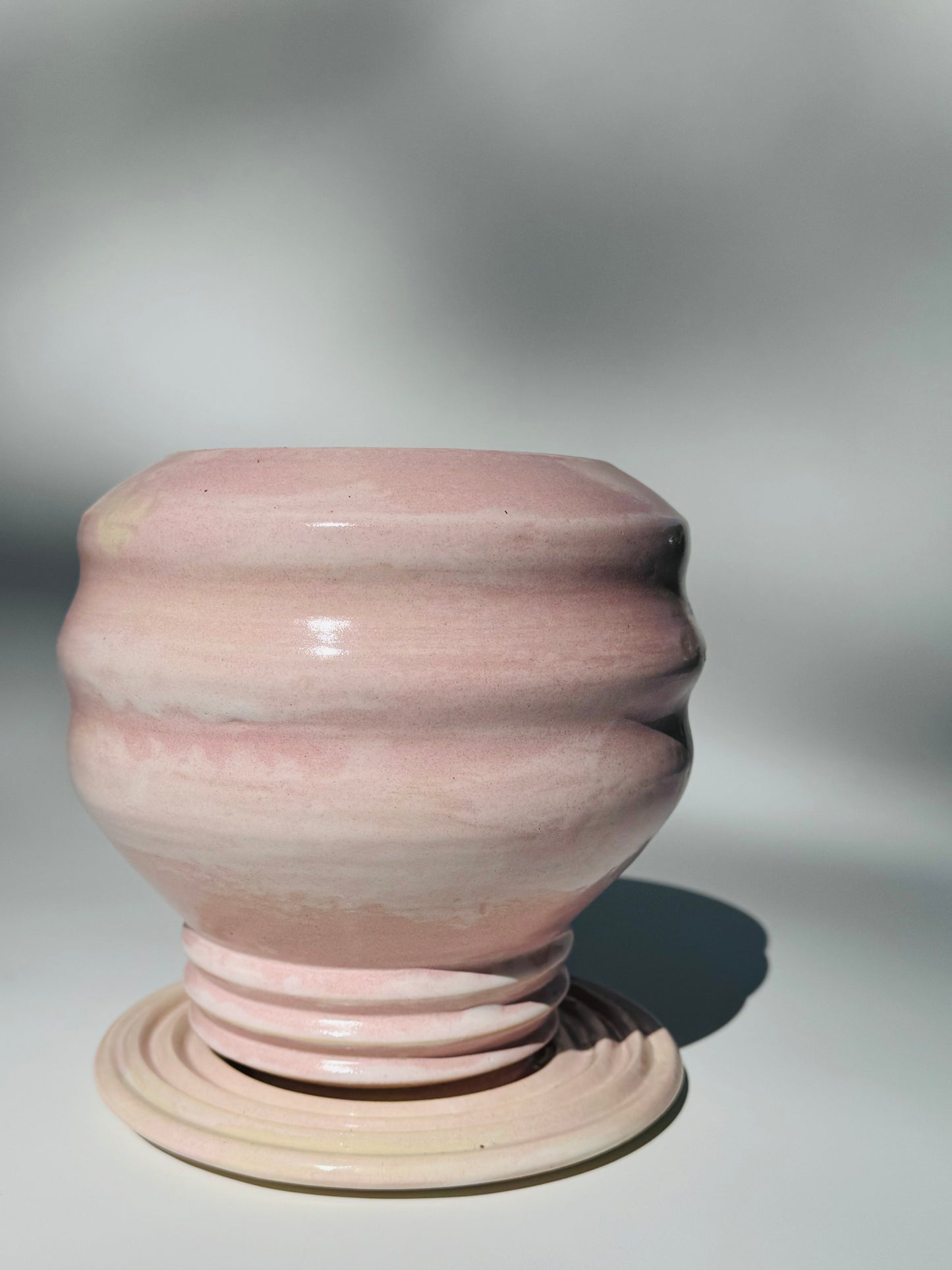 Cascading Planter (Medium) - only from Rita Strayer Ceramics of Savannah. Upside down view.