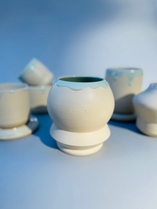 Round-O Garden Vase, Moss Matte