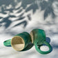 Penny Patina Hoop Handle Mug, Green