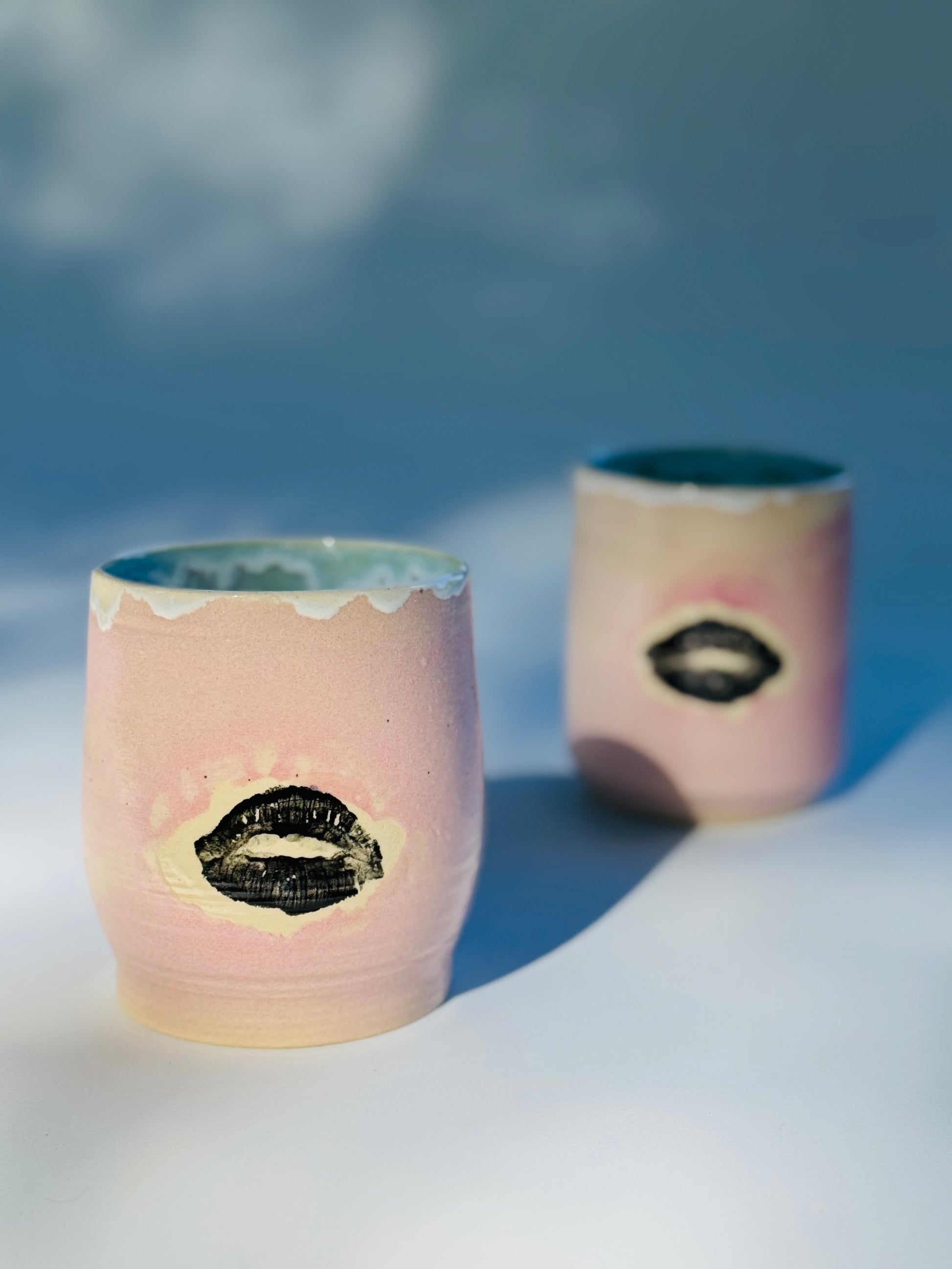 Kissy Cup Tulip Tumbler - only from Rita Strayer Ceramics of Savannah