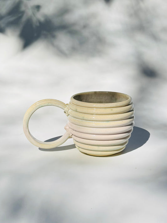 Pink Sand Beehive Hoop Handle Biggie Mug