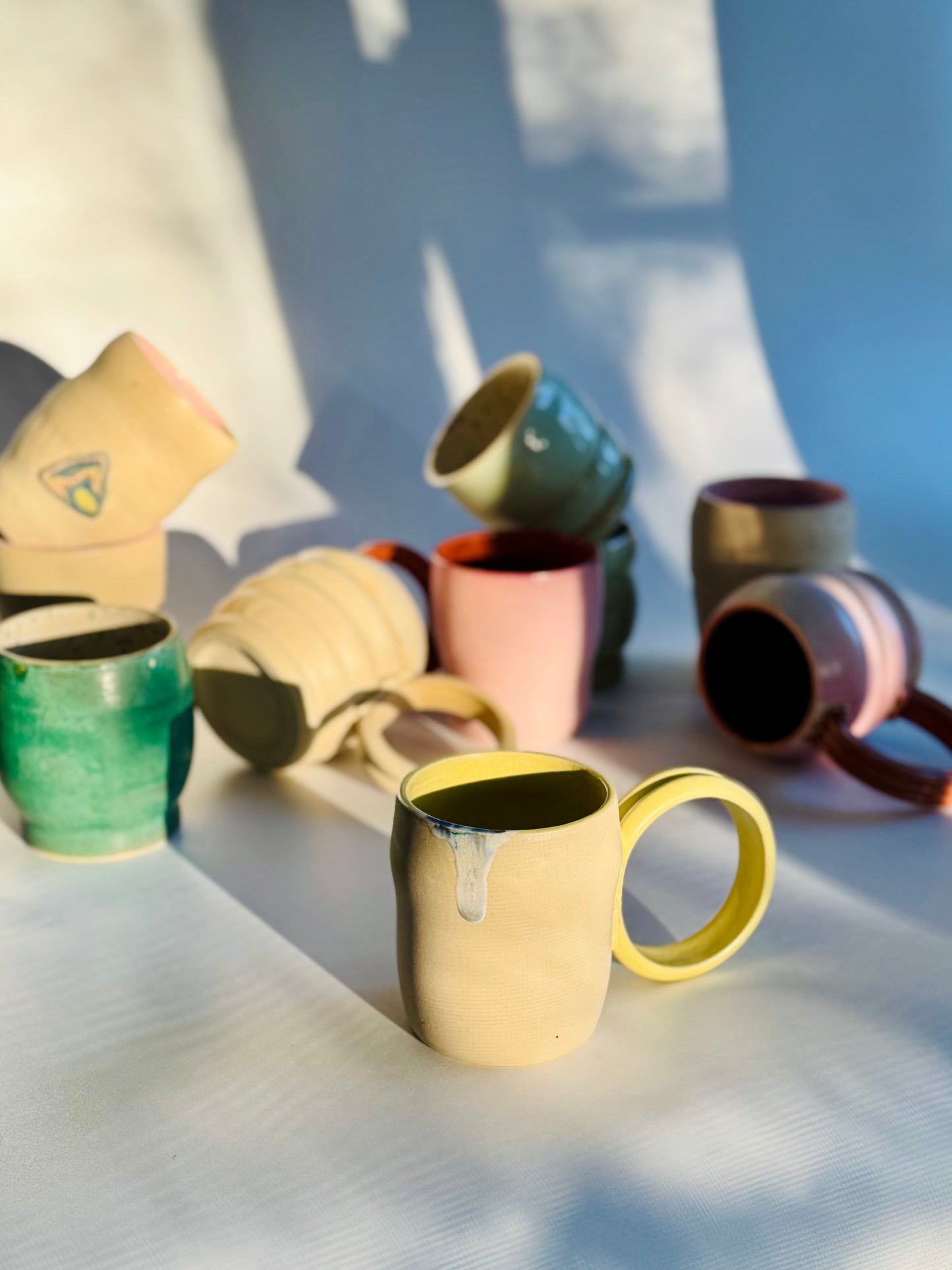 Lemon Meringue Hoop Handle Mug, 8oz