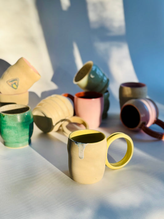 Lemon Meringue Hoop Handle Mug, 8oz